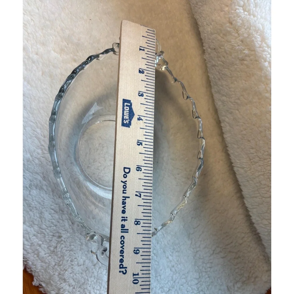 vintage clear glass item is a handled bowl from the Century pattern, mfct by
